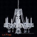 Vente chaude cristal lumière maison décor cristal bougie lustre